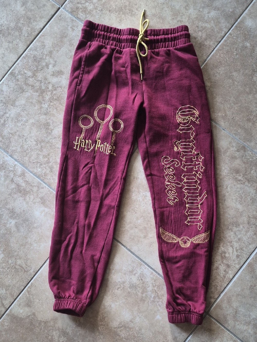 HARRY POTTER Warner Bros. Maroon & Gold Gryffindor Seeker Joggers - Kids
